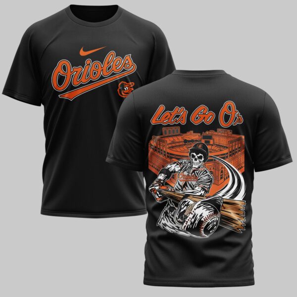 Baltimore Orioles x skull Mars Premium T-Shirt PL05