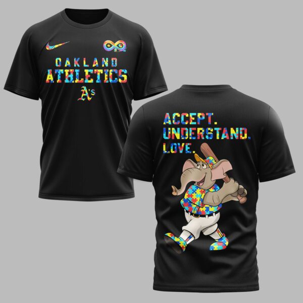 Oakland Athletics x Autism Awareness Premium T-Shirt 006