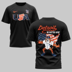 Detroit Tigers x USA Baseball Premium T-Shirt 007