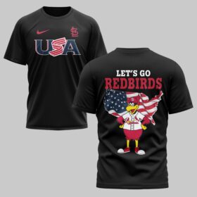 St Louis Cardinals x USA Baseball Premium T-Shirt 007