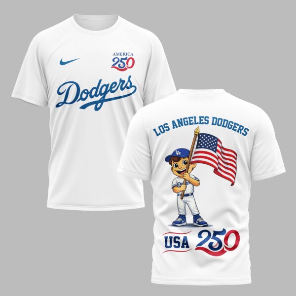Los Angeles Dodgers x 250 Years Of America Premium T-Shirt 003