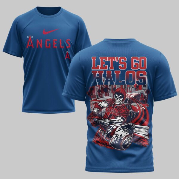 Los Angeles Angels x skull Mars Premium T-Shirt PL05