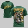 Oakland Athletics x skull Mars Premium T-Shirt PL05