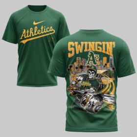 Oakland Athletics x skull Mars Premium T-Shirt PL05