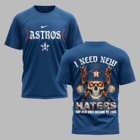 Houston Astros X Fire Skull Baseball Premium T Shirt PVT002