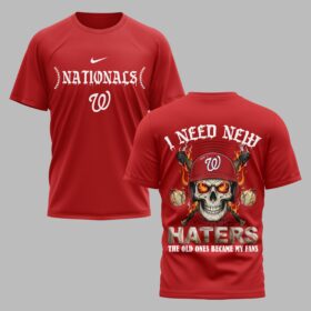 Washington Nationals X Fire Skull Baseball Premium T Shirt PVT002