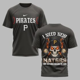 Pittsburgh Pirates X Fire Skull Baseball Premium T Shirt PVT002