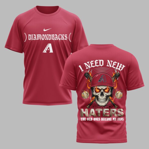 Arizona Diamondbacks X Fire Skull Baseball Premium T Shirt PVT002