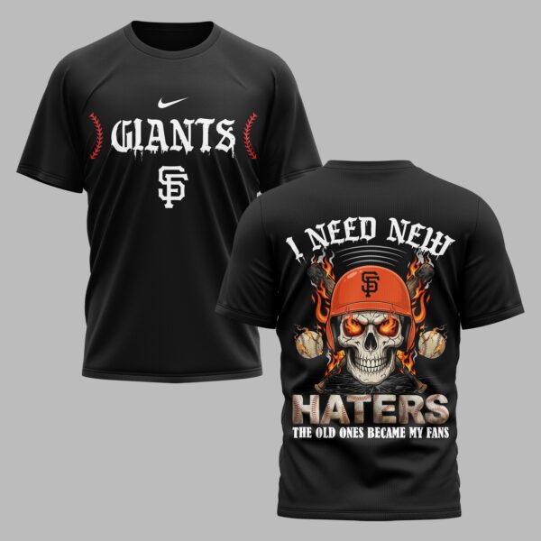 San Francisco Giants X Fire Skull Baseball Premium T Shirt PVT002