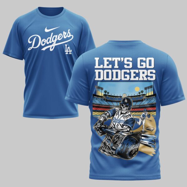 Los Angeles Dodgers x skull Mars Premium T-Shirt PL05