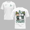 Oakland Athletics “FOREVER - Not Just When We Win” Snoopy & Charlie Glitter Friendship Premium T-Shirt PH00002