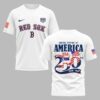 Boston Red Sox X 250 Years Of Freedom Premium T Shirt PVT003