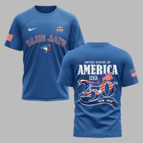 Toronto Blue Jays X 250 Years Of Freedom Premium T Shirt PVT003