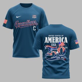 Cleveland Guardians X 250 Years Of Freedom Premium T Shirt PVT003