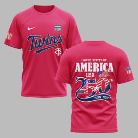 Minnesota Twins X 250 Years Of Freedom Premium T Shirt PVT003