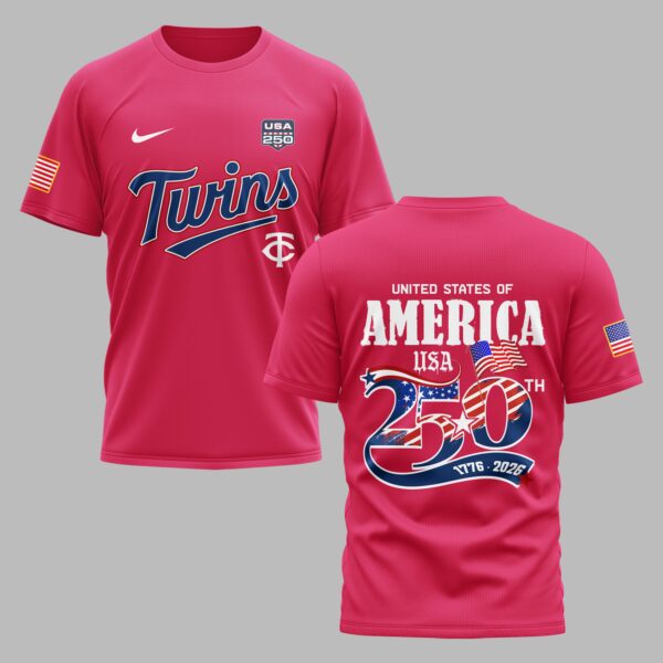 Minnesota Twins X 250 Years Of Freedom Premium T Shirt PVT003