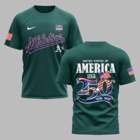 Oakland Athletics X 250 Years Of Freedom Premium T Shirt PVT003