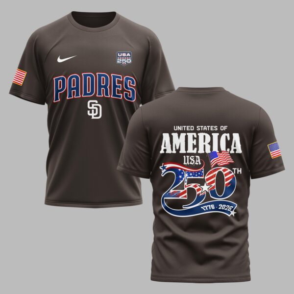 San Diego Padres X 250 Years Of Freedom Premium T Shirt PVT003