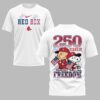 Boston Red Sox 250th Freedom Anniversary Snoopy & Charlie Friendship Premium T-Shirt PH00003