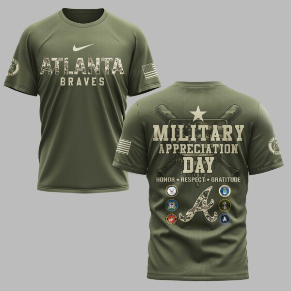 Atlanta Braves Military Appreciation Premium T-shirt LT0004