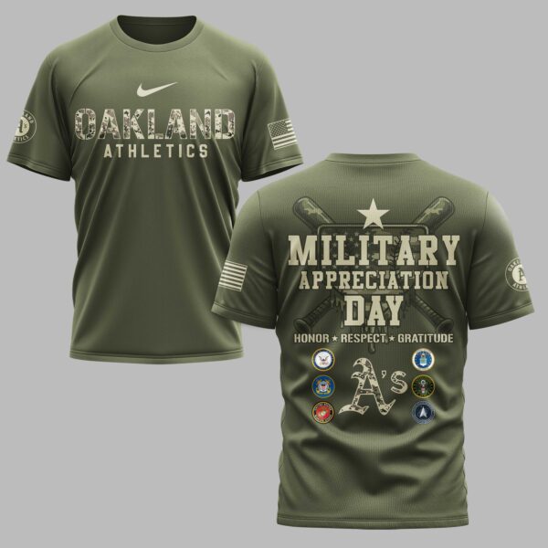Oakland Athletics Military Appreciation Premium T-shirt LT0004