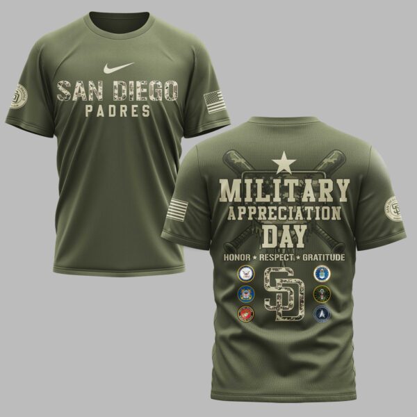 San Diego Padres Military Appreciation Premium T-shirt LT0004