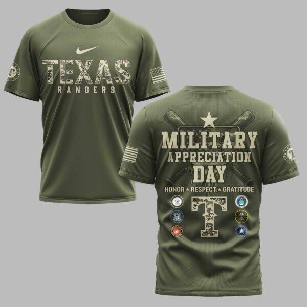 Texas Rangers Military Appreciation Premium T-shirt LT0004