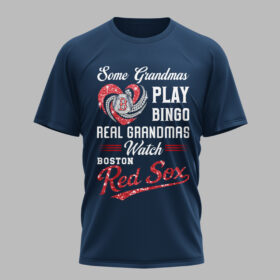 Boston Red Sox X Heart Diamond Some Grandmas Play Bingo Real Grandmas Watch T Shirt PVT004