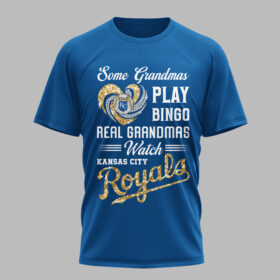 Kansas City Royals X Heart Diamond Some Grandmas Play Bingo Real Grandmas Watch T Shirt PVT004
