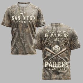 San Diego Padres “Hunting in My Veins” Camo Premium T-Shirt LT0005