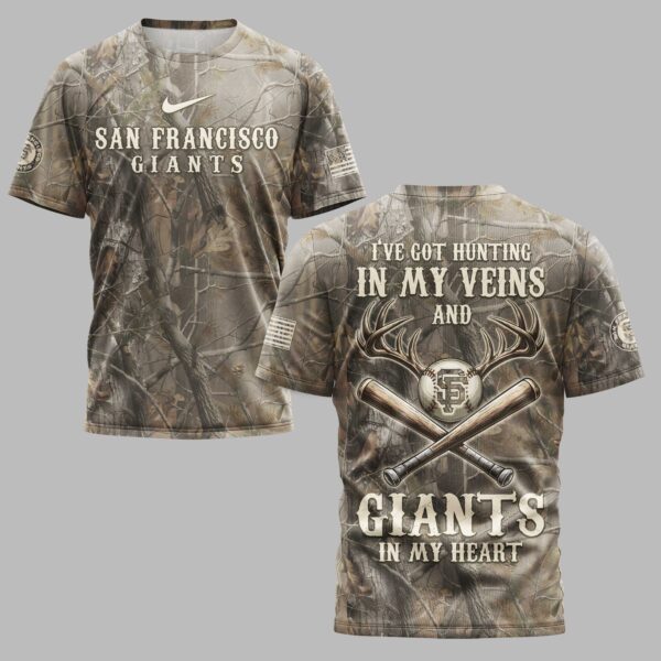 San Francisco Giants “Hunting in My Veins” Camo Premium T-Shirt LT0005