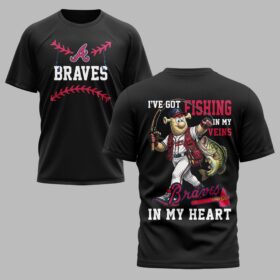 Atlanta Braves x Fishing Premium T-Shirt 012