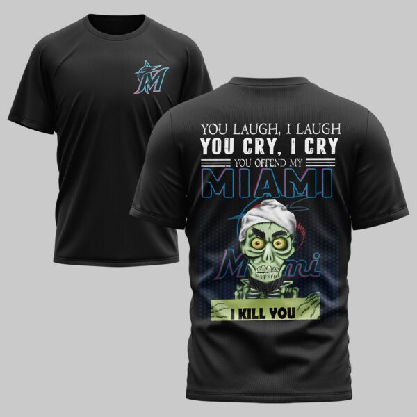 Miami Marlins x Skull Mars Premium T-Shirt PL03