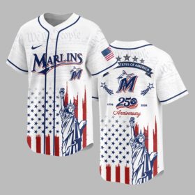 Miami Marlins X America’s 250th Anniversary Premium Baseball Jersey PVT006