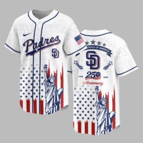 San Diego Padres X America’s 250th Anniversary Premium Baseball Jersey PVT006