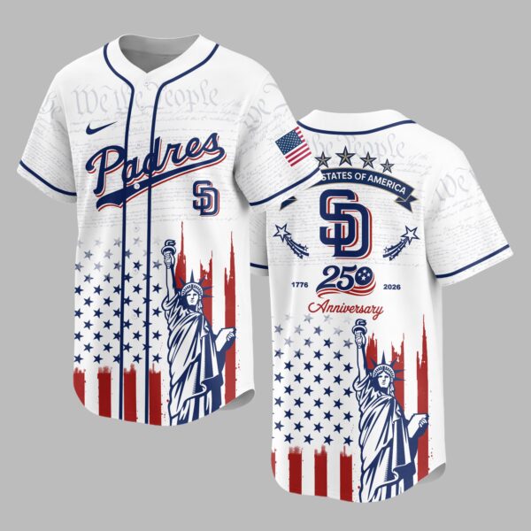 San Diego Padres X America’s 250th Anniversary Premium Baseball Jersey PVT006