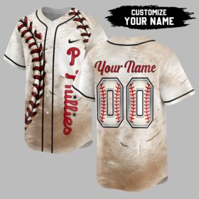 Philadelphia Phillies Custom Baseball Stitch Jersey LT0008