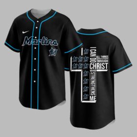 Miami Marlins X I Can Do All Things Through Christ Christ Who Strengthens Me Jersey PVT007