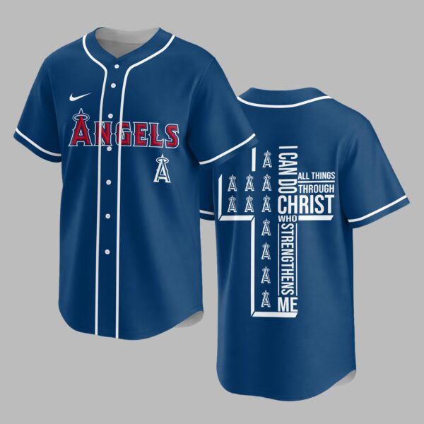 Los Angeles Angels X I Can Do All Things Through Christ Christ Who Strengthens Me Jersey PVT007