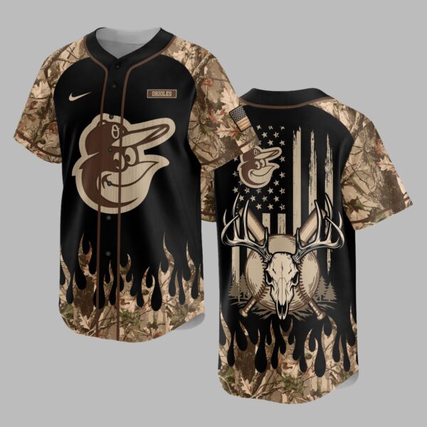 Baltimore Orioles x Hunting Camo Baseball Jersey PVT008