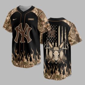 New York Yankees x Hunting Camo Baseball Jersey PVT008