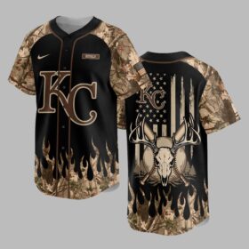 Kansas City Royals x Hunting Camo Baseball Jersey PVT008