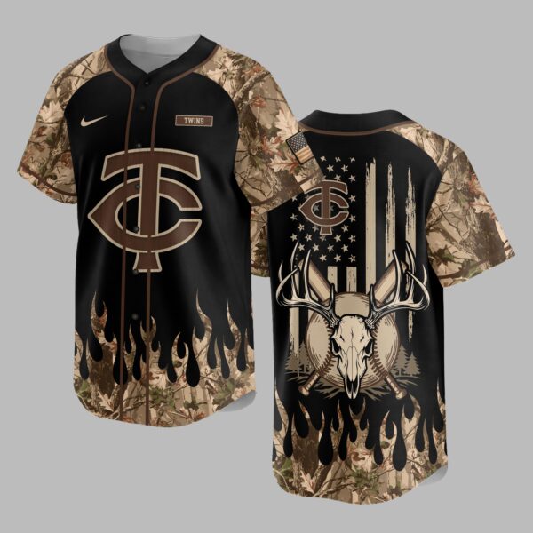 Minnesota Twins x Hunting Camo Baseball Jersey PVT008