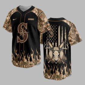 Seattle Mariners x Hunting Camo Baseball Jersey PVT008