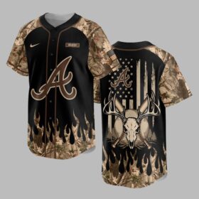 Atlanta Braves x Hunting Camo Baseball Jersey PVT008