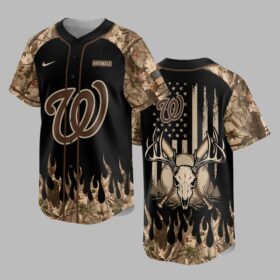 Washington Nationals x Hunting Camo Baseball Jersey PVT008