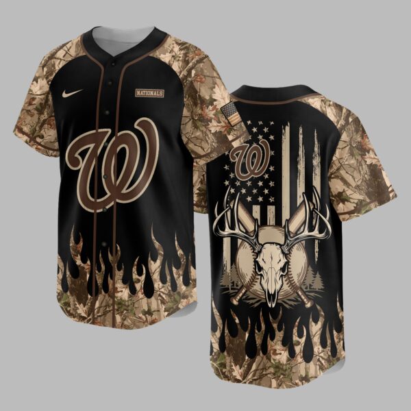 Washington Nationals x Hunting Camo Baseball Jersey PVT008