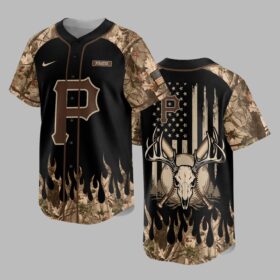 Pittsburgh Pirates x Hunting Camo Baseball Jersey PVT008