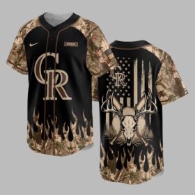 Colorado Rockies x Hunting Camo Baseball Jersey PVT008