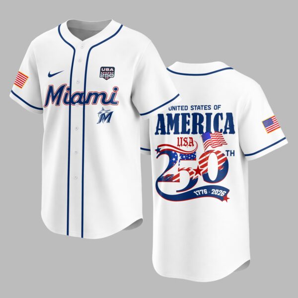 Miami Marlins X 250 Years Of Freedom Premium Jersey PVT009